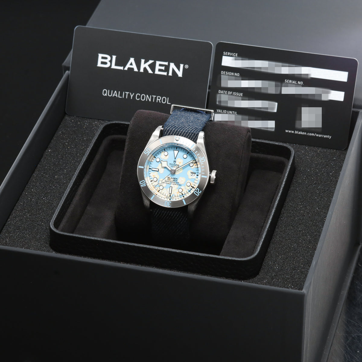 Blaken Tudor 2026 Complete 41mm Stainless Steel Blue Popcorn Dial Stainless Steel Bezel Navy Strap with Tudor Clasp M79730