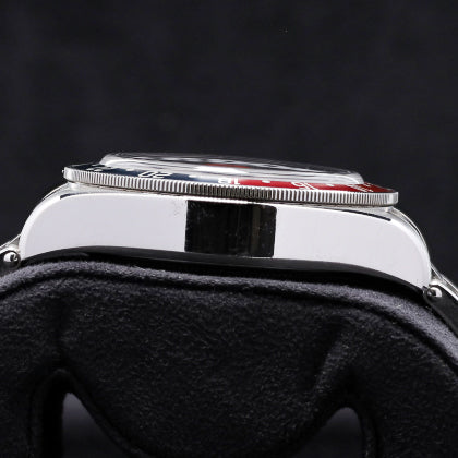 Tudor Black Bay 2019 Complete 41mm Stainless Steel Black Dial Red and Blue Aluminum Bezel Stainless Steel Bracelet M79830RB
