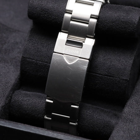 Tudor Black Bay 2019 Complete 41mm Stainless Steel Black Dial Red and Blue Aluminum Bezel Stainless Steel Bracelet M79830RB