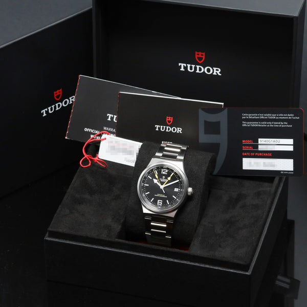 Tudor North Flag 2026 Complete 40mm Stainless Steel Black with Yellow Accents Dial Stainless Steel Fixed Bezel with Satin-Brushed and Polished Finishes Bezel Integrated Stainless Steel Two-Link Bracelet M9140G1A0U