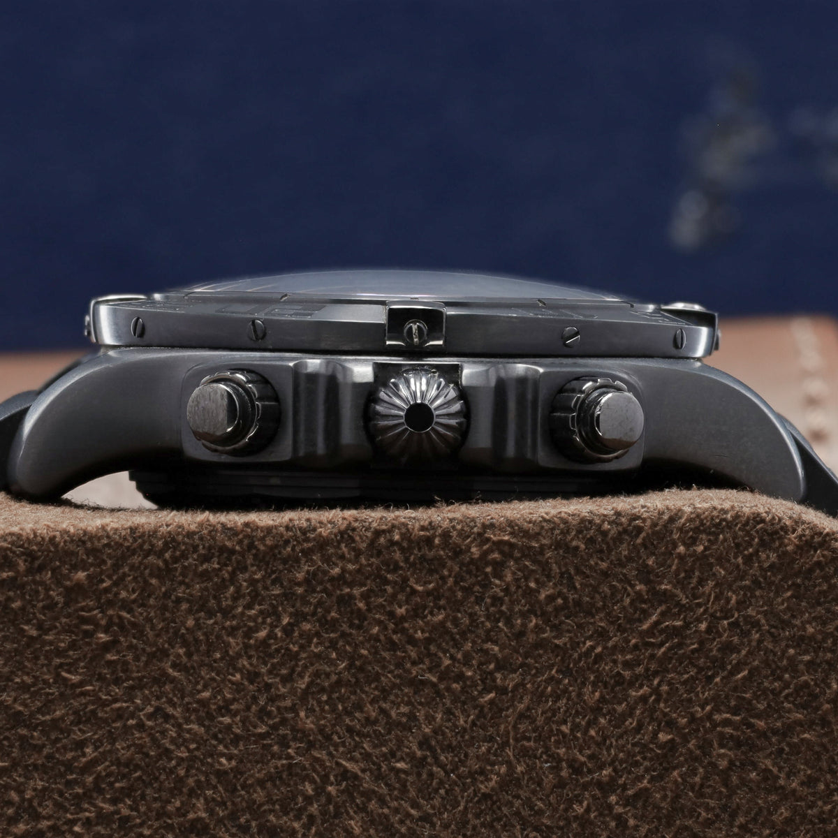 Breitling Chronomat 2020 Complete 44mm Blacksteel DLC-Coated Stainless Steel Black Dial Blacksteel Unidirectional Bezel Black Rubber Strap with Blacksteel Folding Clasp MB0111C3