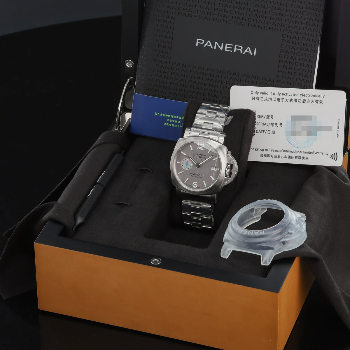 Panerai Luminor Martina 2021 Complete 42mm Stainless Steel Silver Stainless Steel Bezel Stainless Steel Bracelet PAM00977