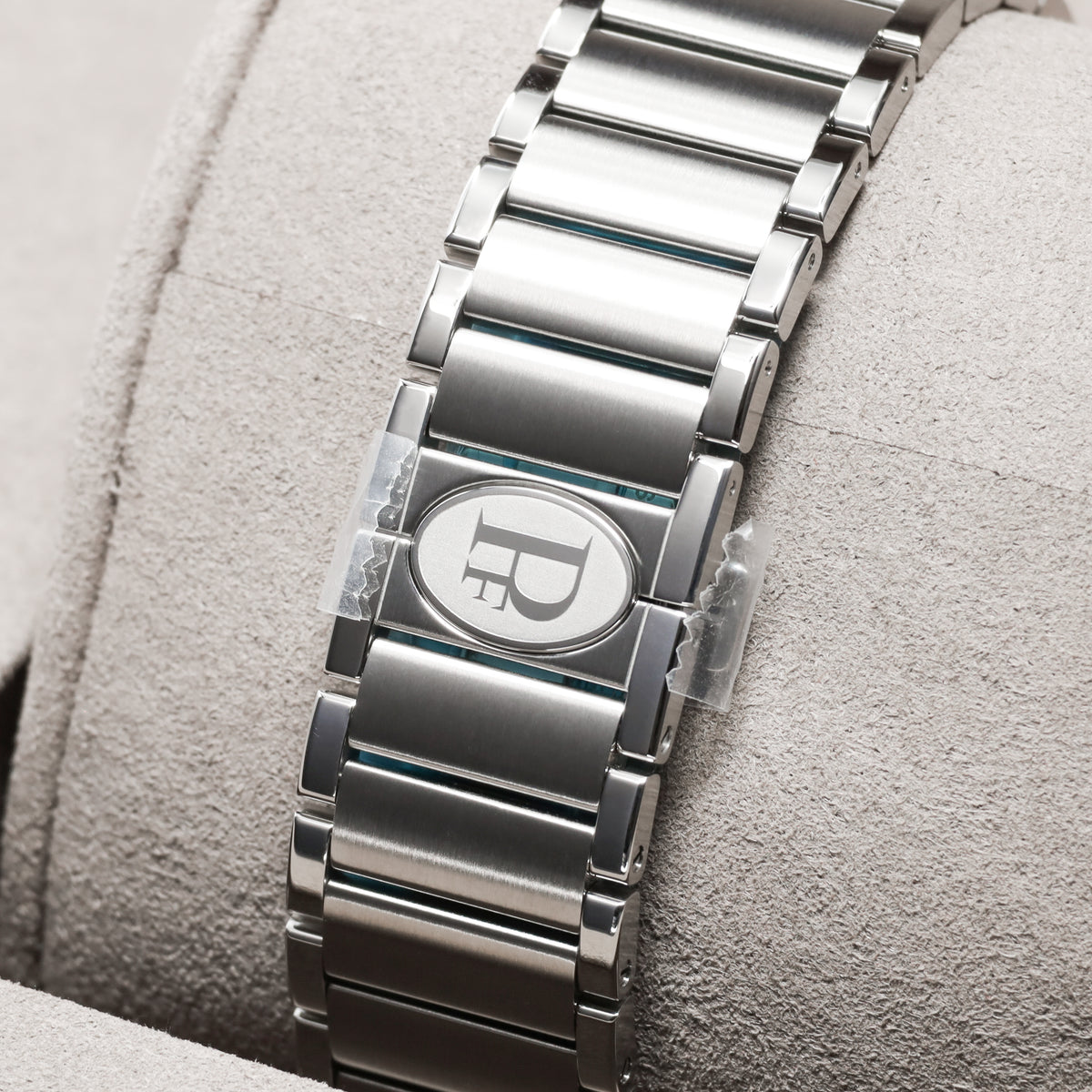 Parmigiani Fleurier Tonda 2025 Complete 42mm Tonda Teal Dial Perpetual Calendar Stainless Steel and 950 Platinum Viridian Green 950 Platinum Knurled Bezel Steel Bracelet with Folding Clasp PFH983-1020001-100182