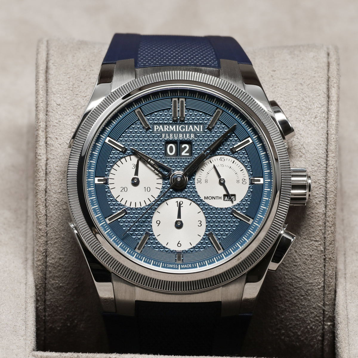 Parmigiani Tonda GT 2022 Complete 42mm Stainless Steel Yoshida Special Blue Dial Stainless Steel Polished and Satin-Finished Bezel Stainless Steel Integrated Bracelet with Folding Clasp PFS906-1020002-100182