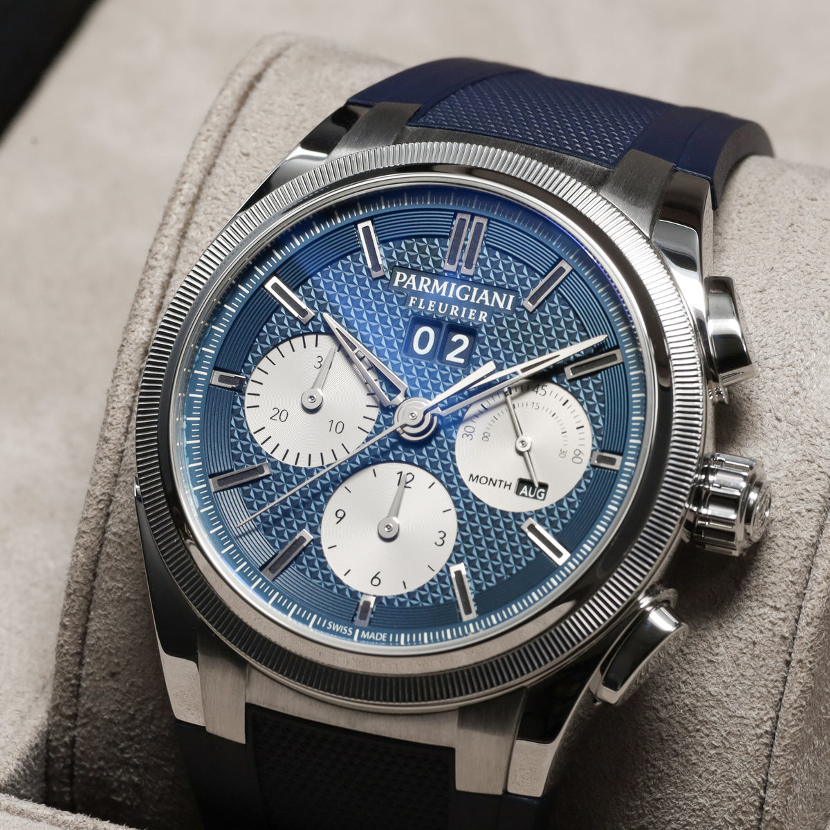 Parmigiani Tonda GT 2022 Complete 42mm Stainless Steel Yoshida Special Blue Dial Stainless Steel Polished and Satin-Finished Bezel Stainless Steel Integrated Bracelet with Folding Clasp PFS906-1020002-100182