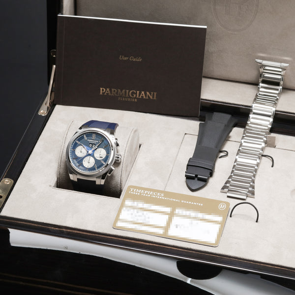 Parmigiani Tonda GT 2022 Complete 42mm Stainless Steel Yoshida Special Blue Dial Stainless Steel Polished and Satin-Finished Bezel Stainless Steel Integrated Bracelet with Folding Clasp PFS906-1020002-100182