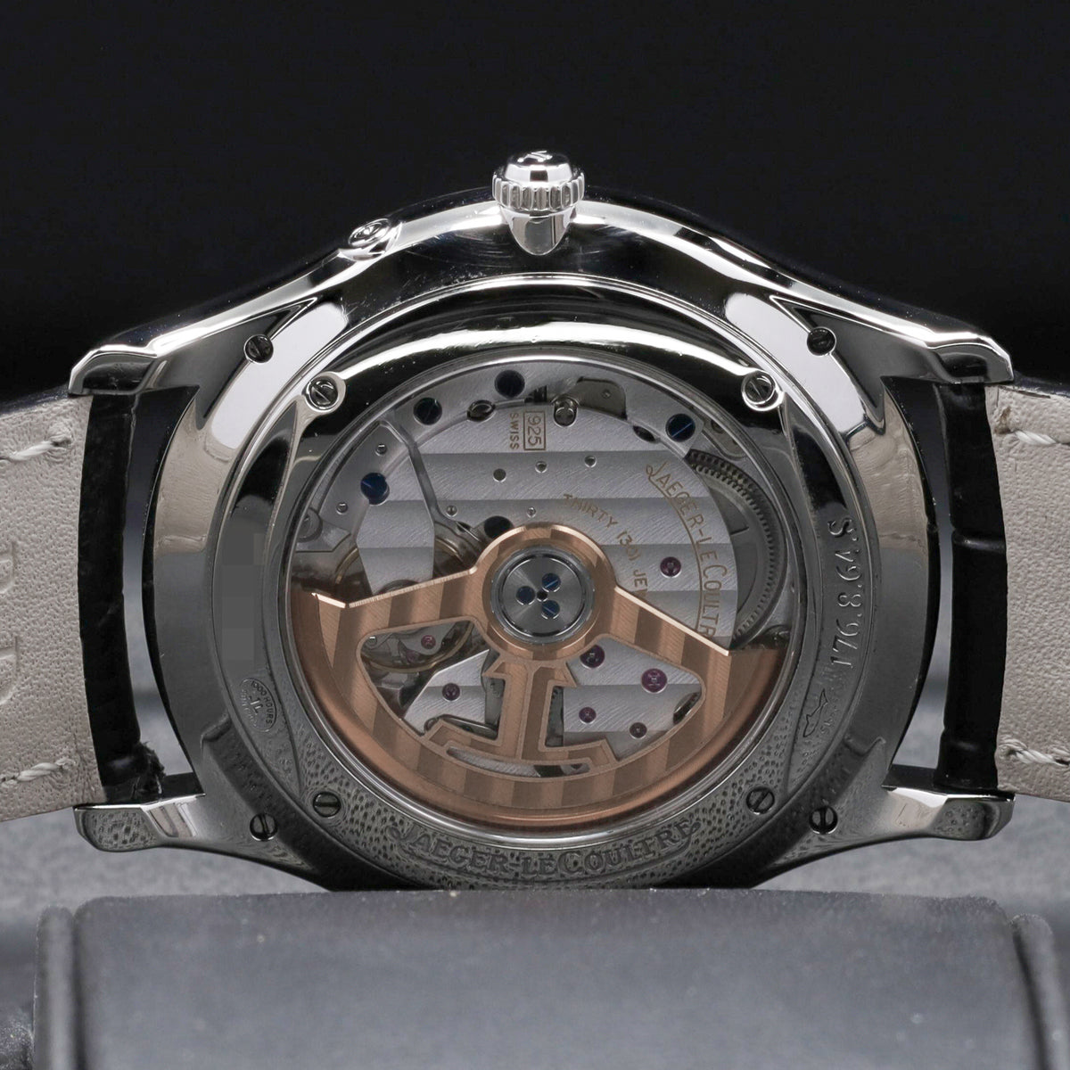 Jaeger-LeCoultre Master Ultra Thin 2018 Complete 39mm Stainless Steel Black Dial Stainless Steel Smooth Bezel Black Alligator Leather Strap with Stainless Steel Deployant Clasp Q1368470