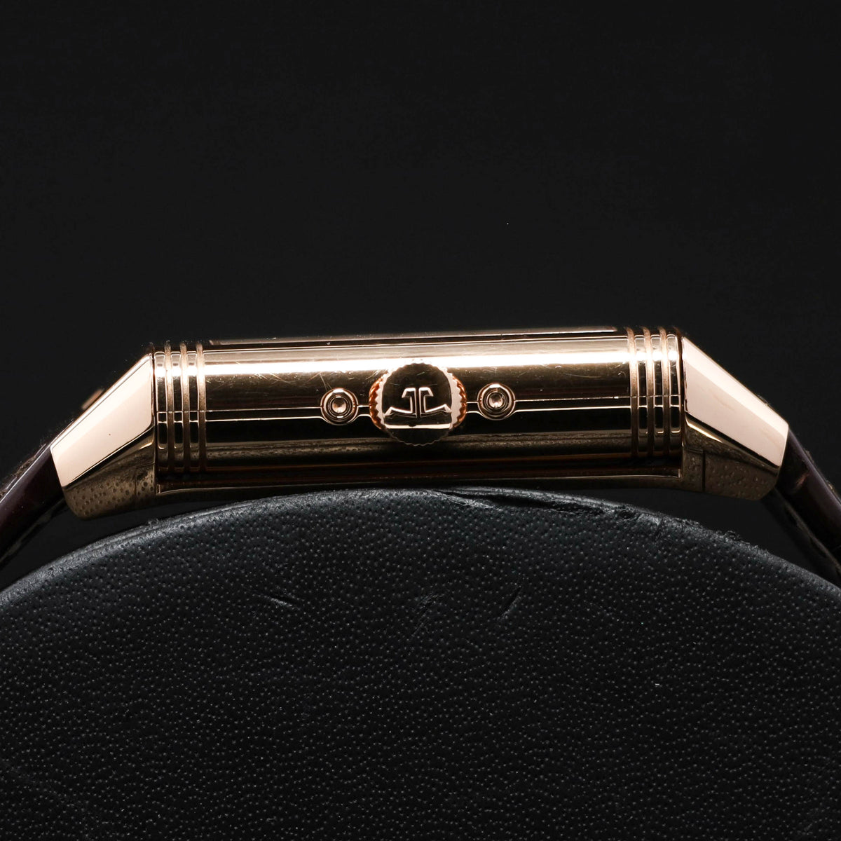 JLC Reverso 2021 Complete 49.4mm 18k Rose Gold Silvered Front Dial 18k Rose Gold Bezel Brown Alligator Leather Strap Q3912420