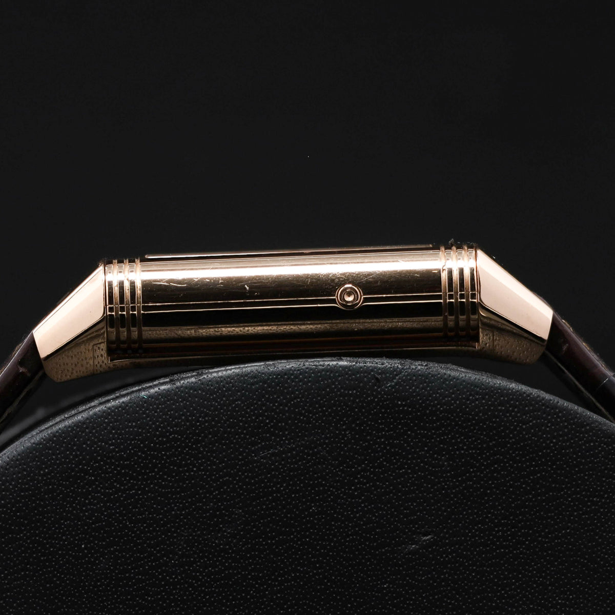 JLC Reverso 2021 Complete 49.4mm 18k Rose Gold Silvered Front Dial 18k Rose Gold Bezel Brown Alligator Leather Strap Q3912420
