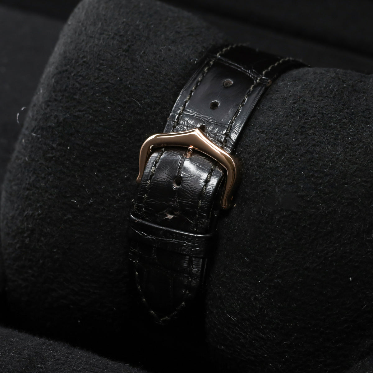 Cartier Santos Dumont 2024 Complete 31.4mm 18k Rose Gold Skeletonized with Burgundy Lacquered Bridges Dial 18k Rose Gold Bezel Burgundy Alligator Leather Strap with Additional Brown Alligator Strap WHSA0030