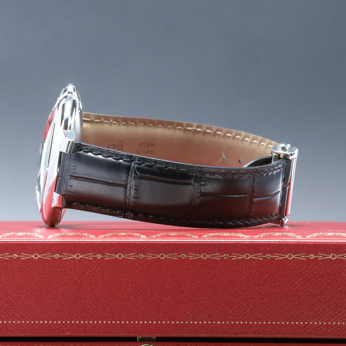 Cartier Ballon Bleu 42mm De Cartier 2021 Set 42mm Steel Case Blue Roman Dial Blue Leather WSBB0027 Warranty Until 2029