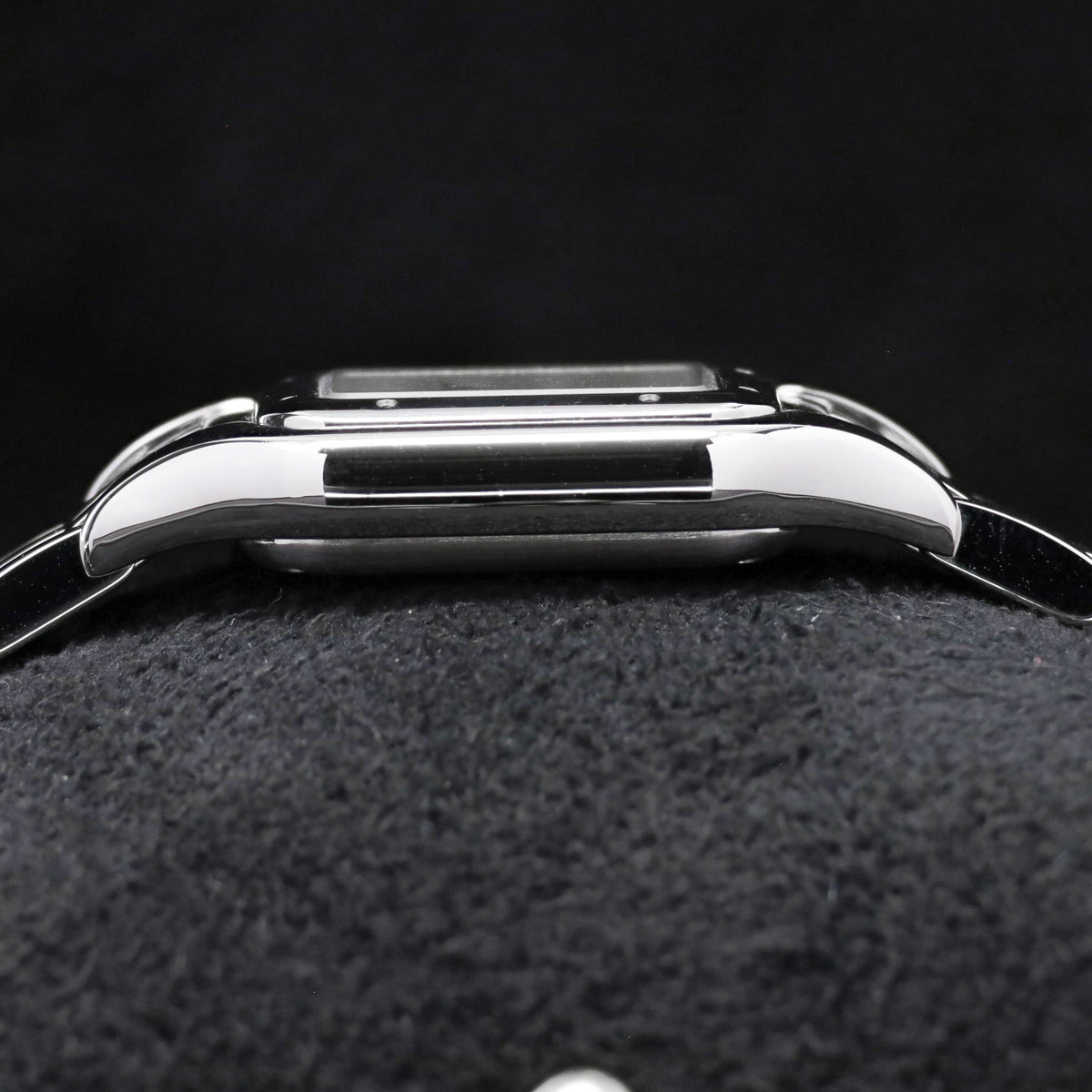 Cartier Panthere Complete 22mm Stainless Steel Silver / White with Roman Numerals Dial Stainless Steel Smooth Bezel Stainless Steel Integrated Bracelet with Folding Clasp WSPN0006