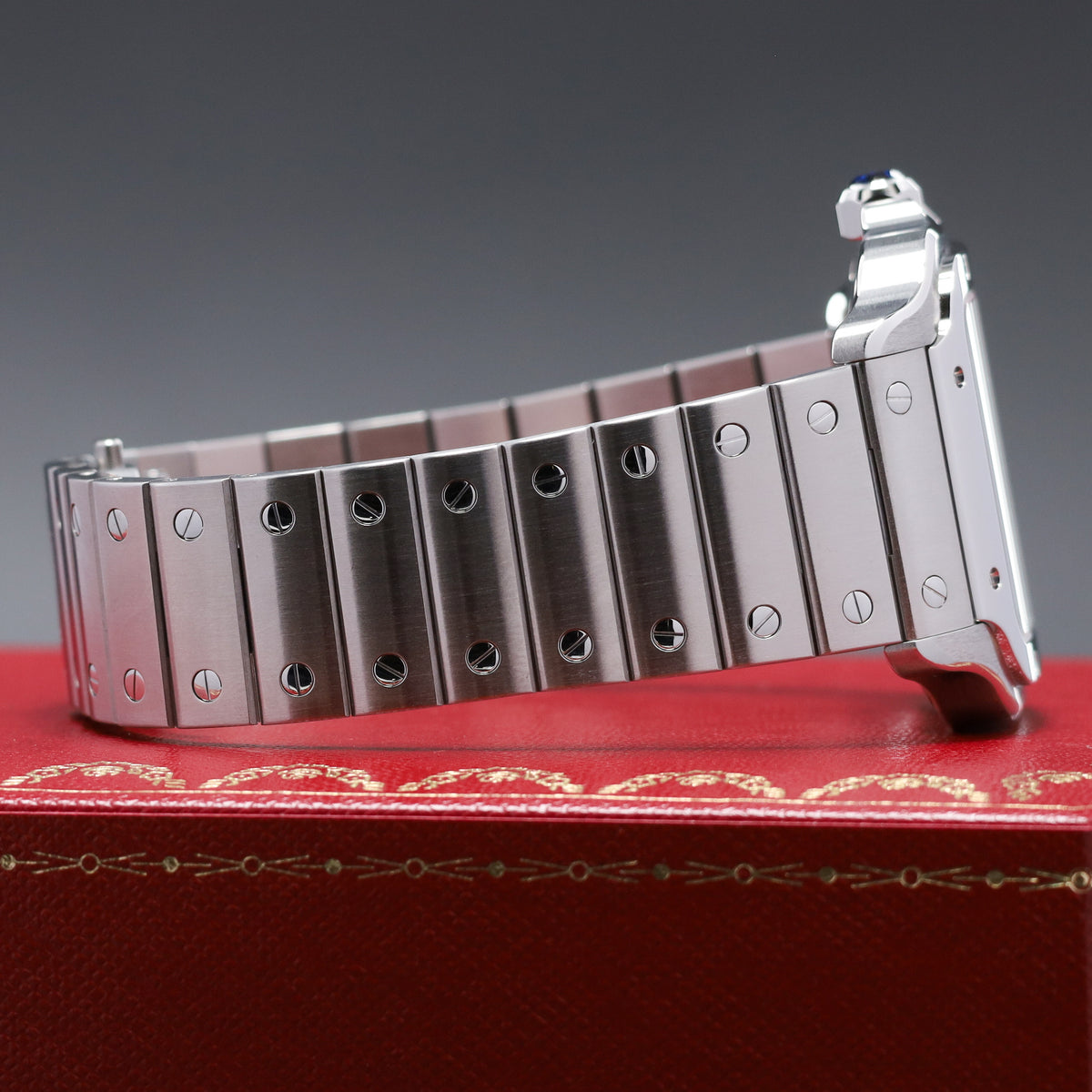 Cartier Santos 2023 Complete 39.8mm Stainless Steel Case Blue Dial Stainless Steel Bezel Stainless Steel Bracelet WSSA0030