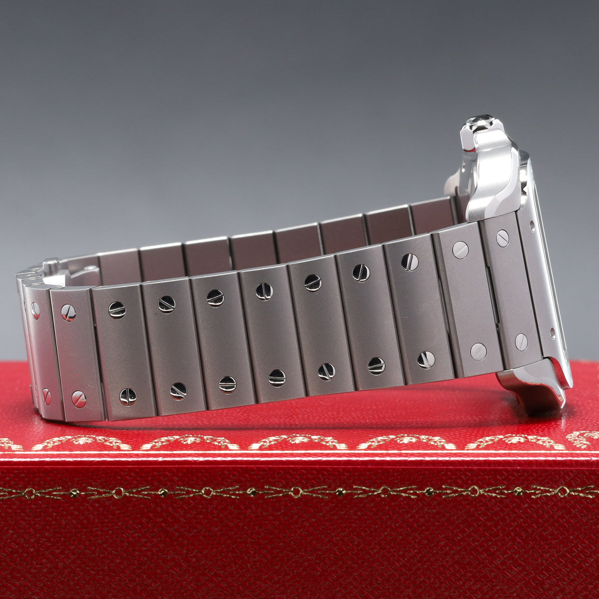 Cartier Santos 2025 Complete 39.8mm Titanium White Dial Titanium Bezel Titanium Bracelet WSSA0009