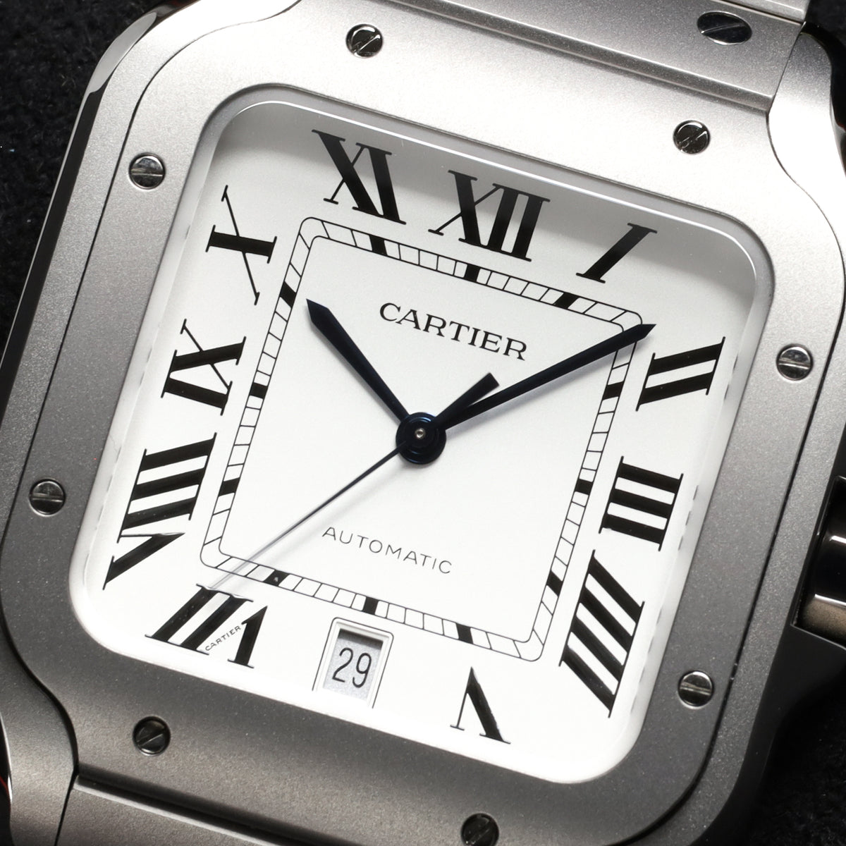 Cartier Santos 2025 Complete 39.8mm Titanium White Dial Titanium Bezel Titanium Bracelet WSSA0009