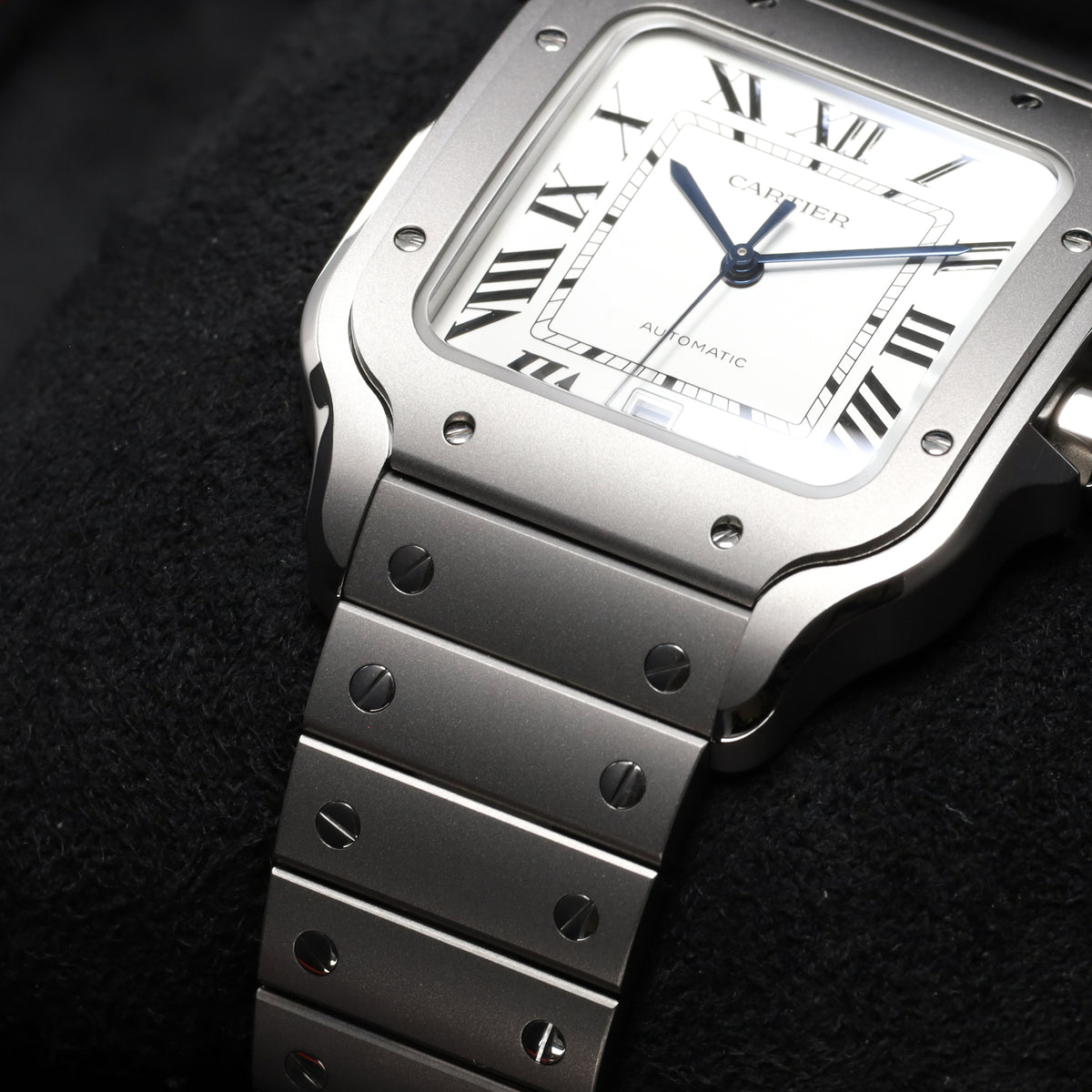 Cartier Santos 2025 Complete 39.8mm Titanium White Dial Titanium Bezel Titanium Bracelet WSSA0009