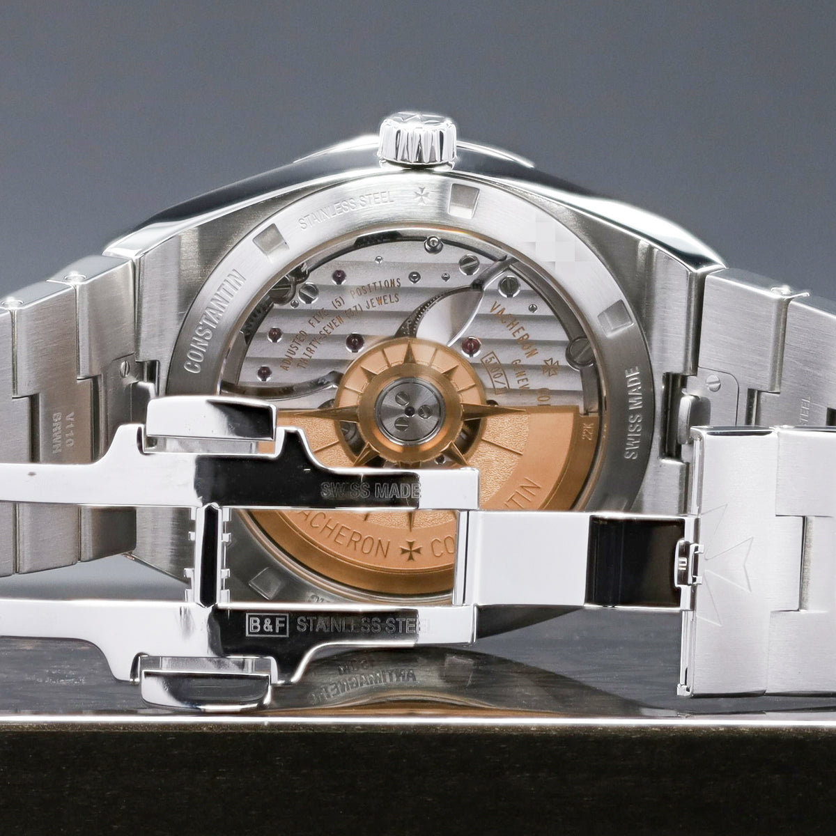Vacheron Overseas Complete 41mm Stainless Steel Blue Dial Maltese Cross Bezel Overseas Bracelet 4500V